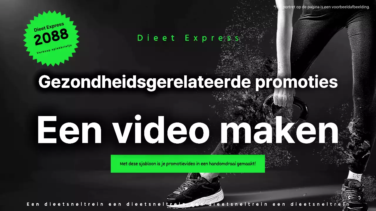 Promoot je sportschool met zwarte en limoengroene accenten