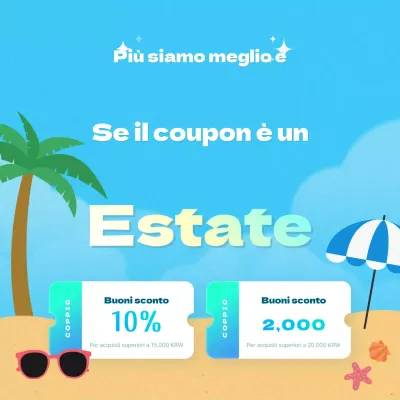 Promuovete le offerte di coupon in un bel colore azzurro.