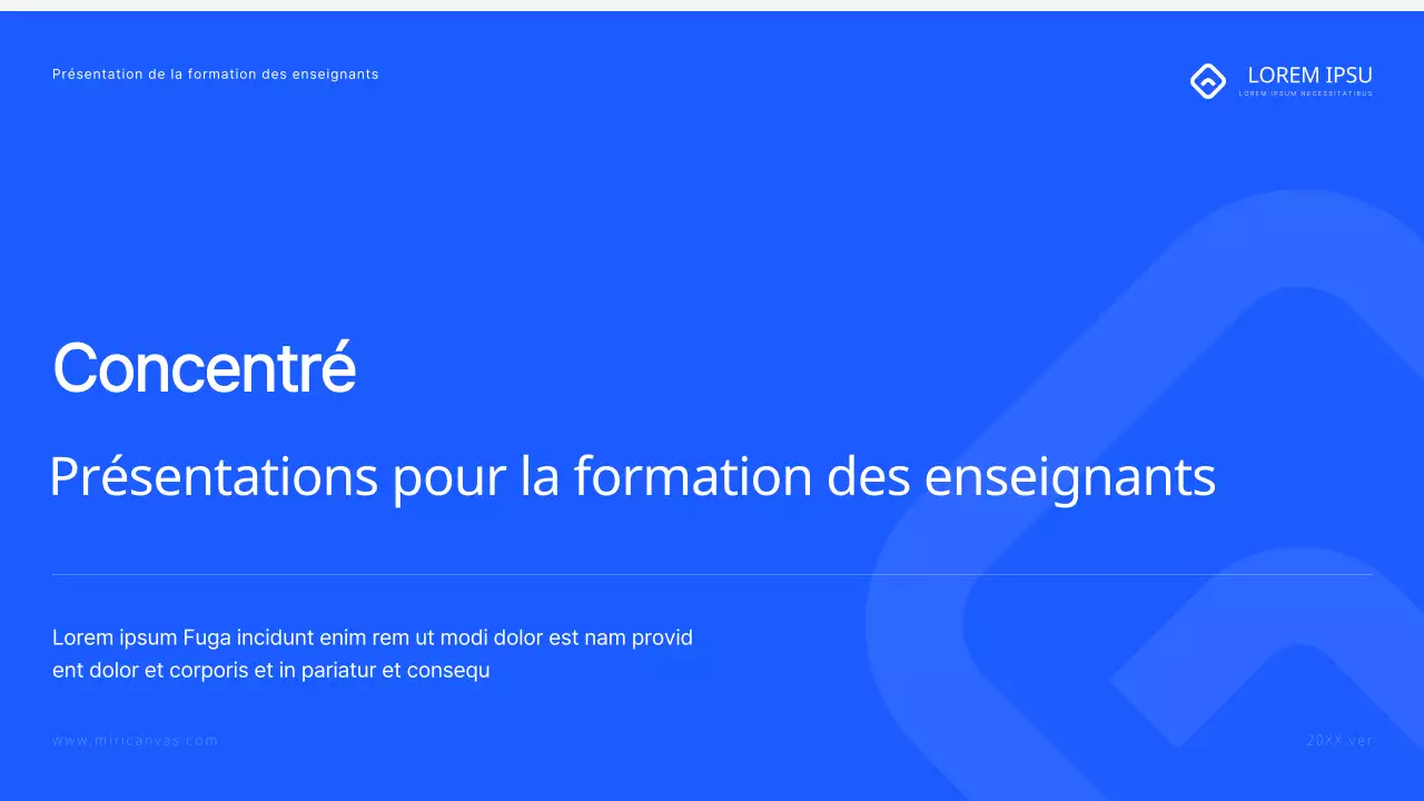 Matériel de formation simple pour les enseignants, en bleu et en noir
