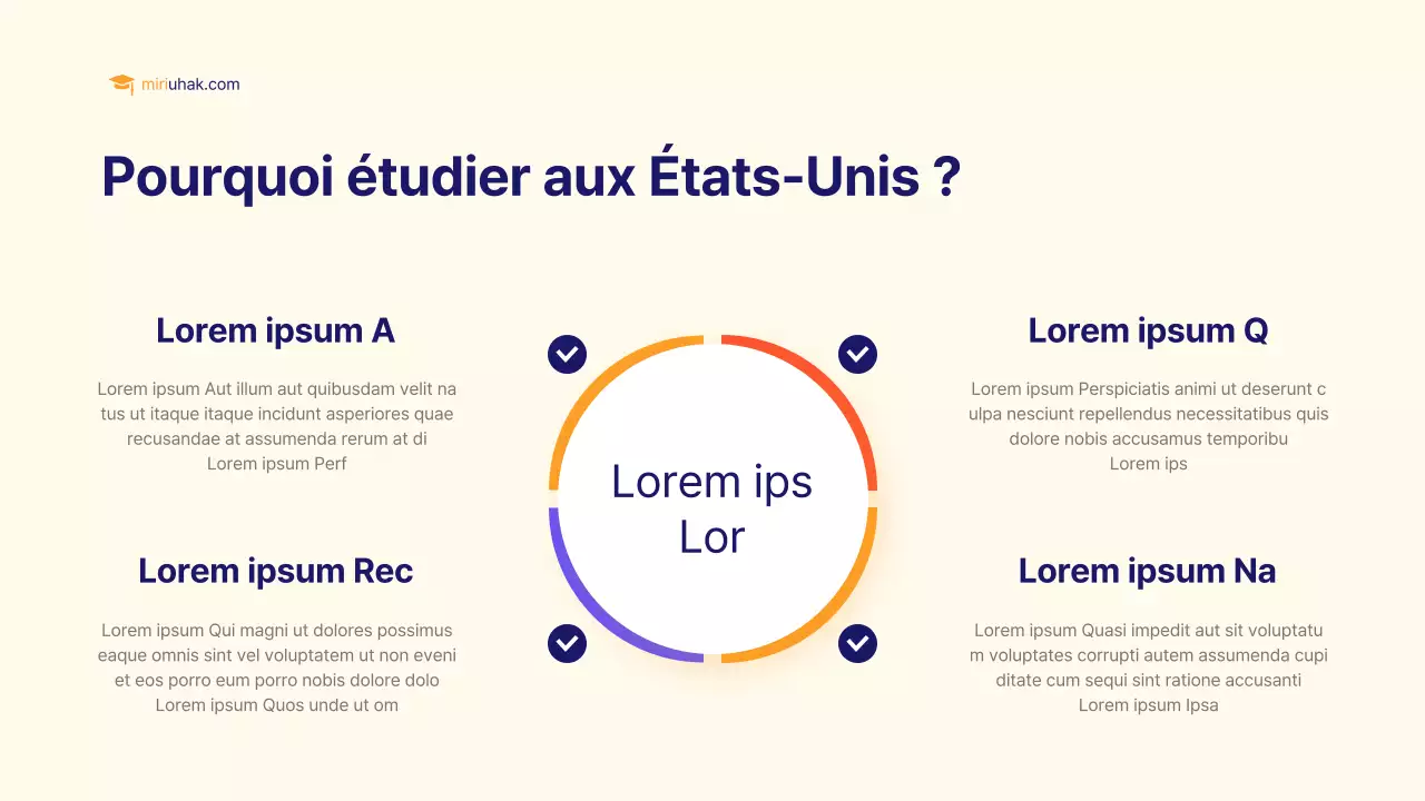 Un simple prospectus jaune et orange pour les études à l'étranger