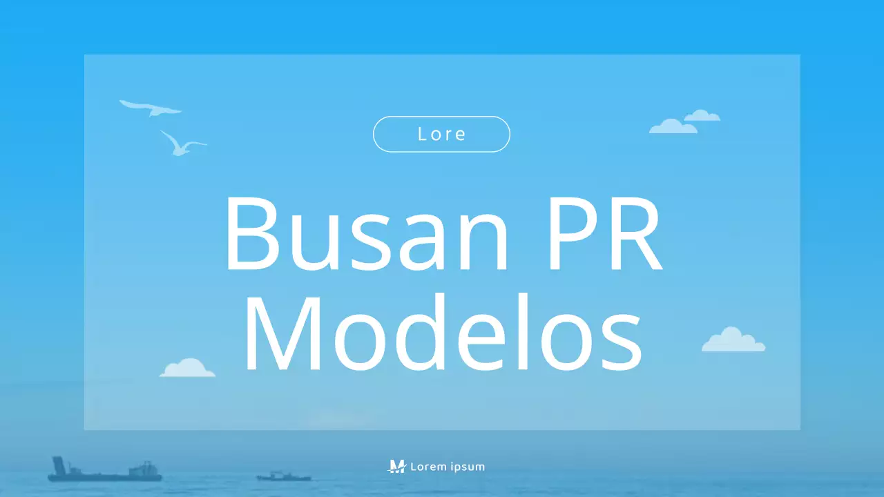 Um simples guia turístico azul e branco de Busan
