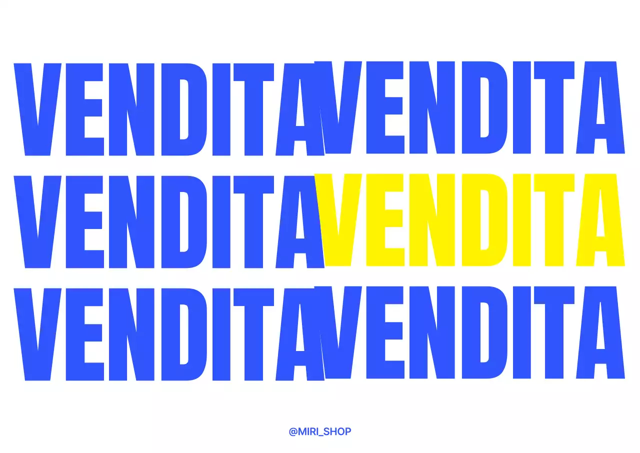 Un poster tridimensionale per una vendita in colori freddi