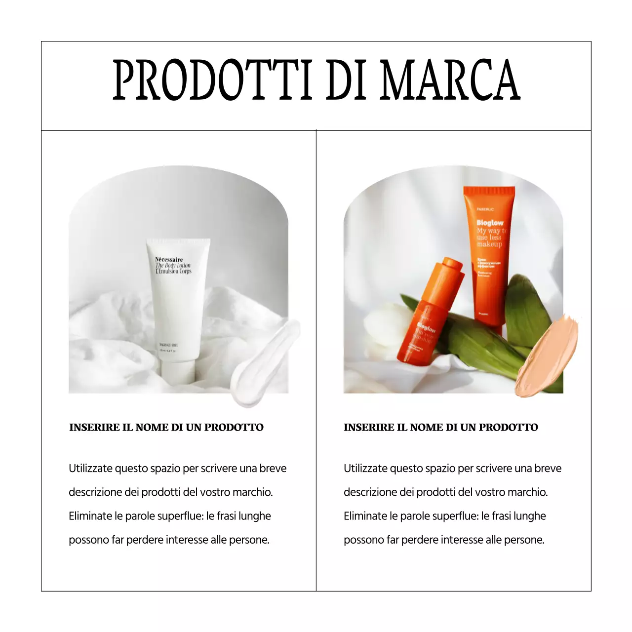 Bianco e semplice, il marketing del marchio cosmetico estivo di bellezza in estate