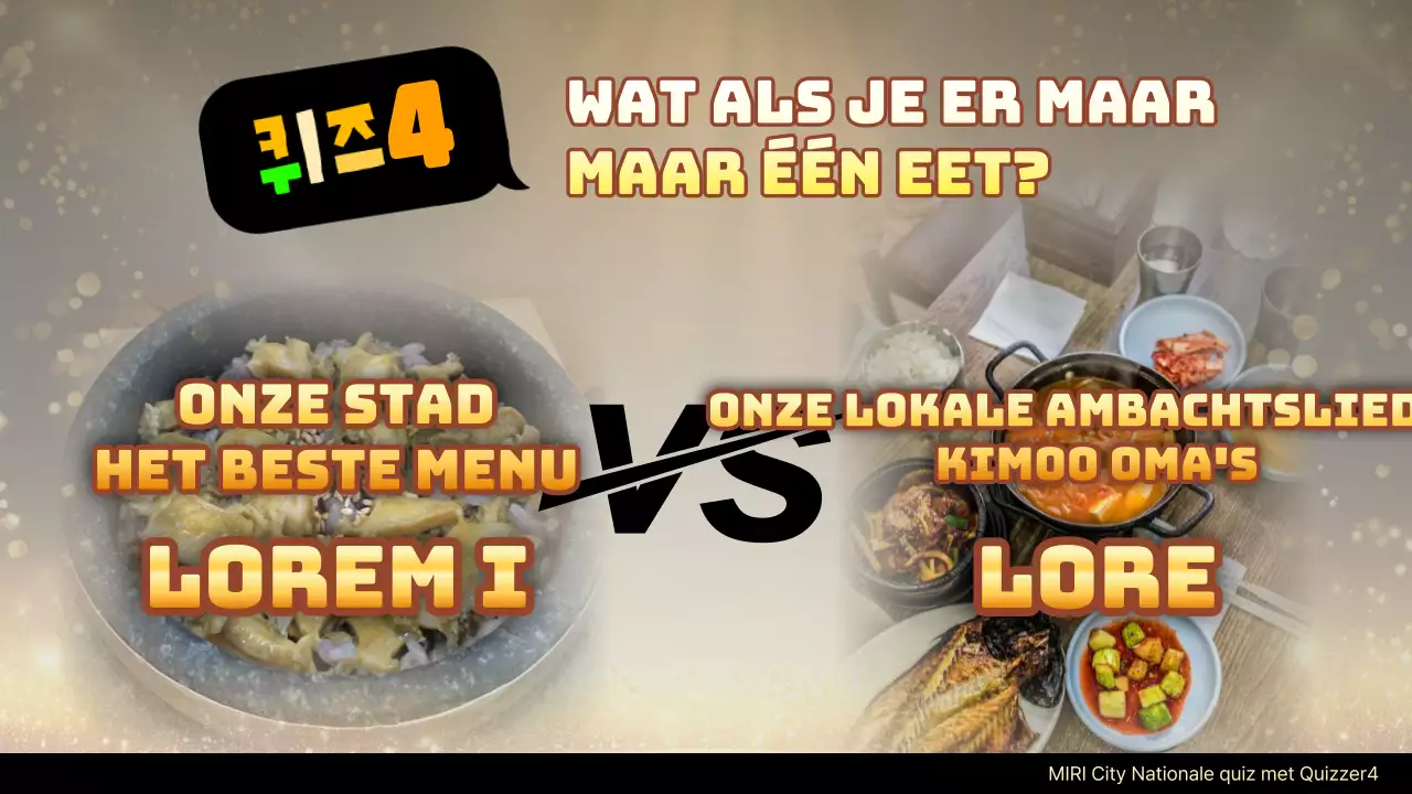 Een verzameling gele, retro-geïnspireerde quizprogramma's