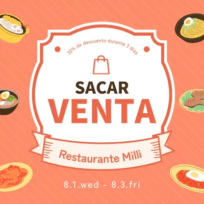 Bonitos anuncios de rebajas en rosa y marrón.