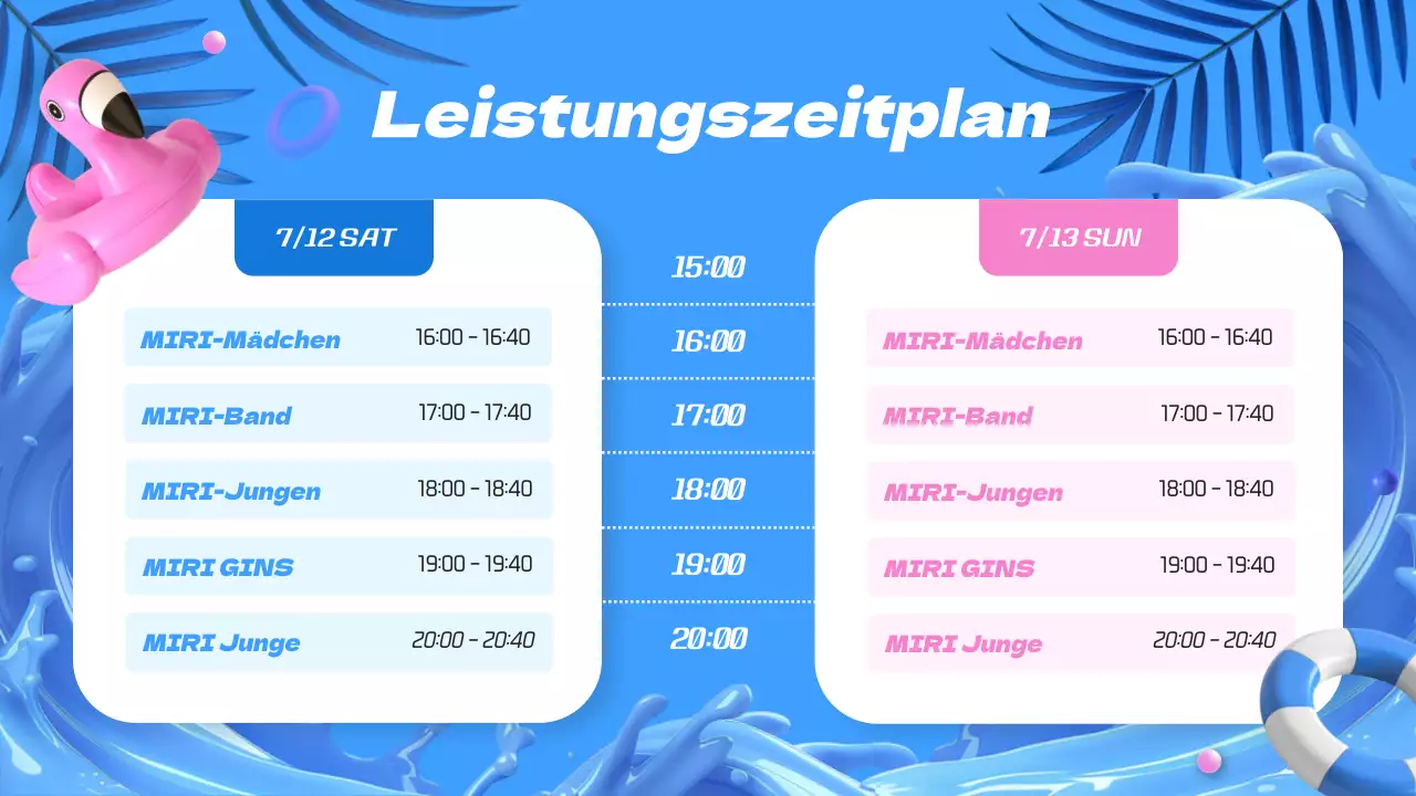 Ankündigung des Blue Summer Festivals