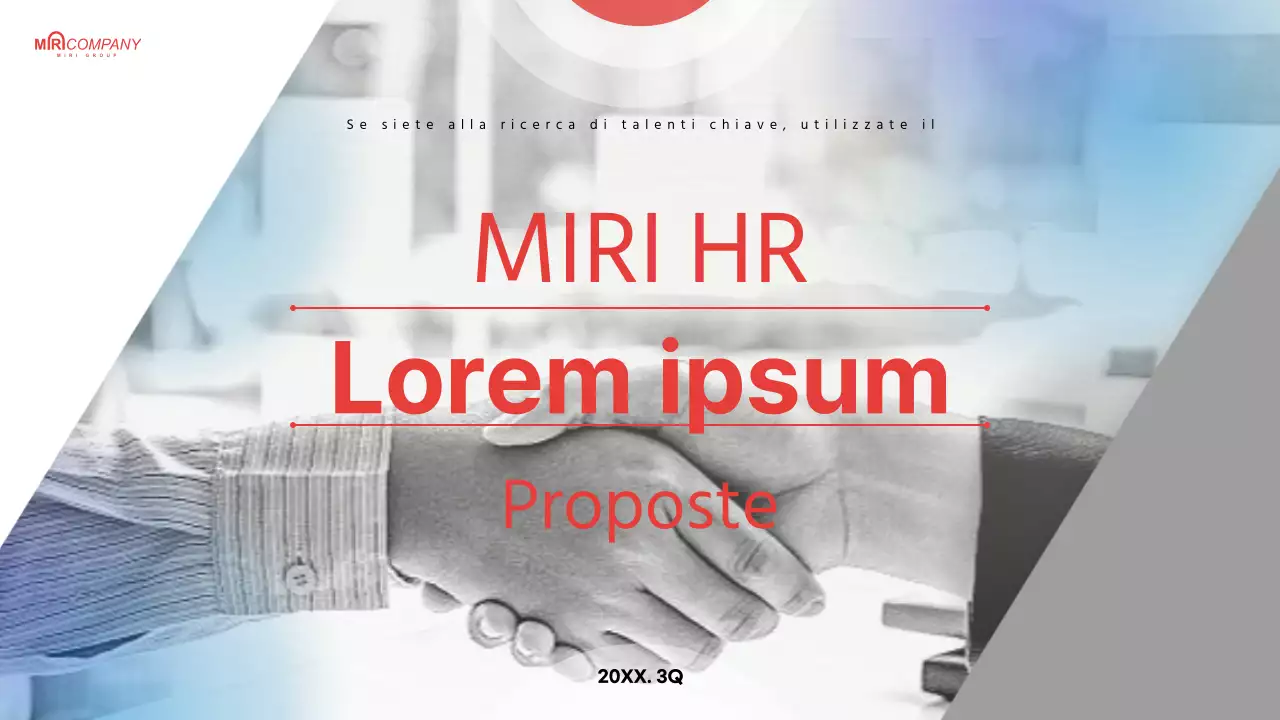 Proposta di headhunting evidenziata in azzurro e rosso