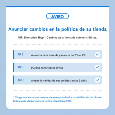 Guía para cambiar la política de tu tienda por un moderno look azul y negro