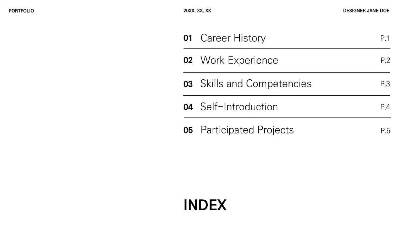 Presentasi Resume Portofolio Modern Putih