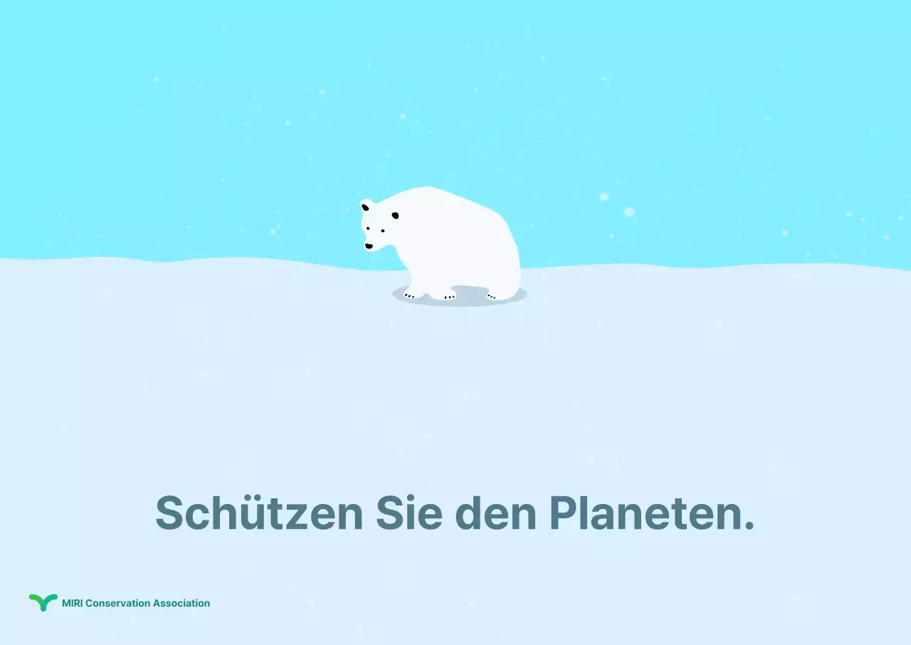 Eisbär Schutz dreidimensionale Poster mit flachem Design