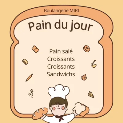 À propos de la gamme de boulangeries jaune et orange