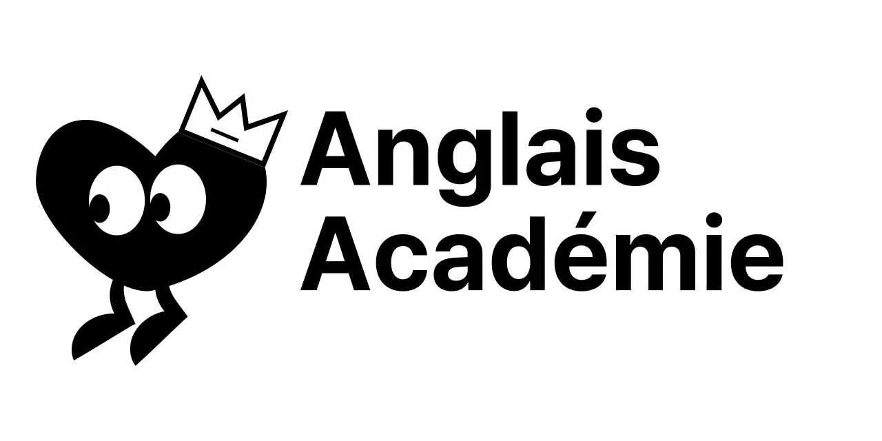 Un concept mignon d'académie de langue anglaise avec des personnages en forme de cœur