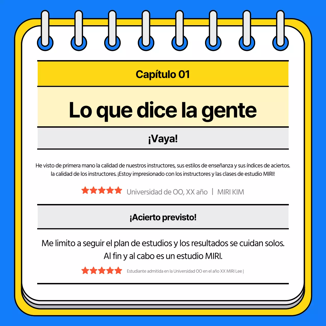 Promocione su escuela de admisión con un toque de azul y amarillo