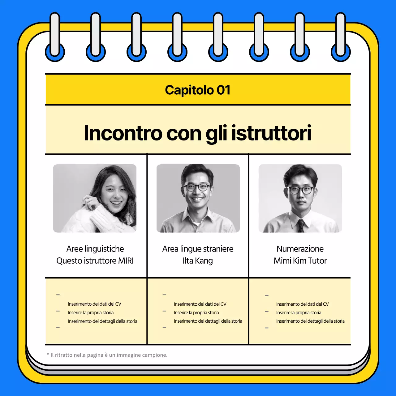 Promuovete la vostra scuola di ammissione con un tocco di blu e giallo.