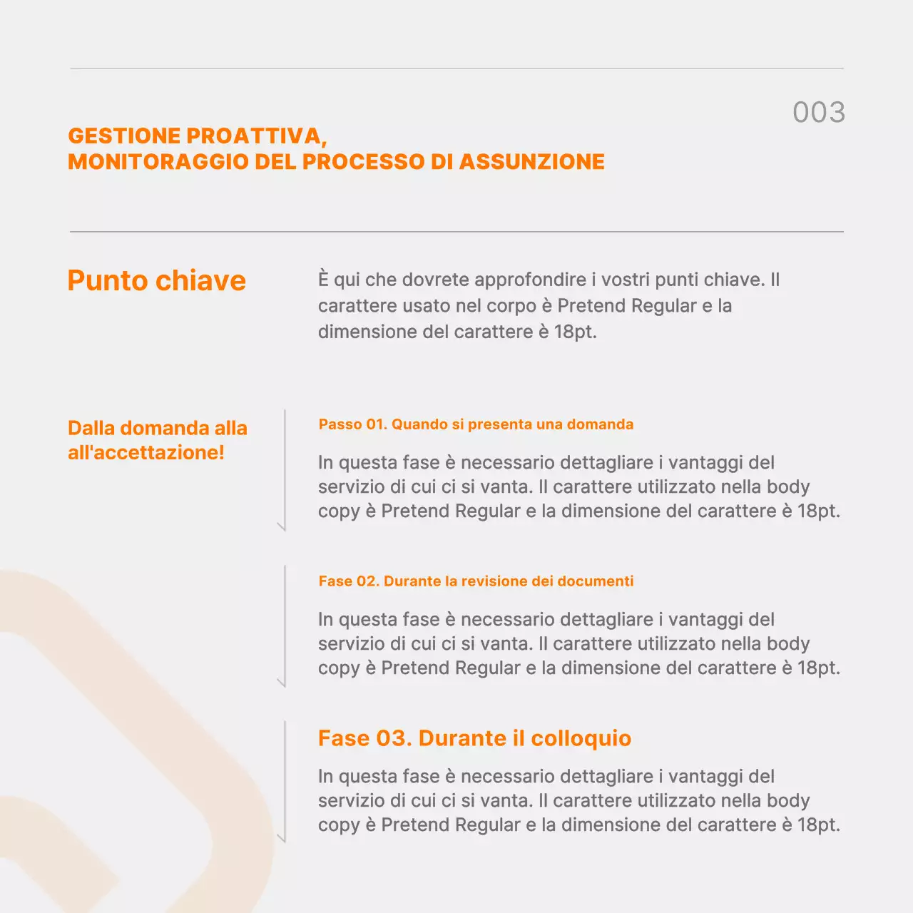 Promuovete una piattaforma di matching nero e arancione alla moda