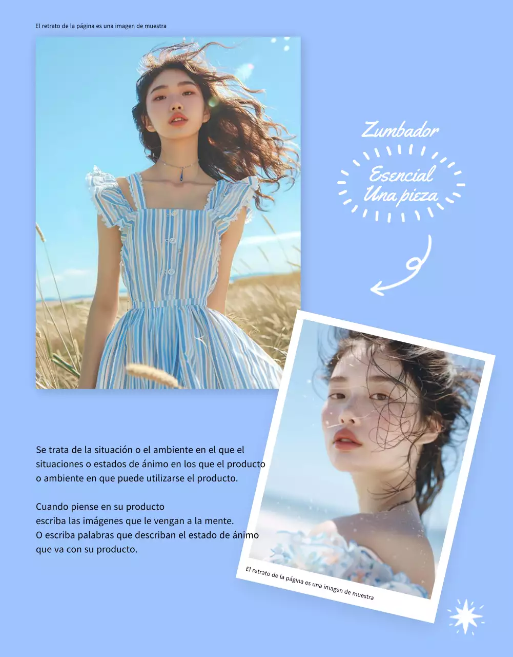 Guía de conjuntos en azul y azul claro