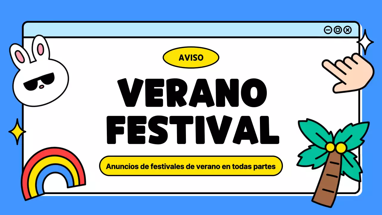 Se anuncia un festival de verano kitsch en azul