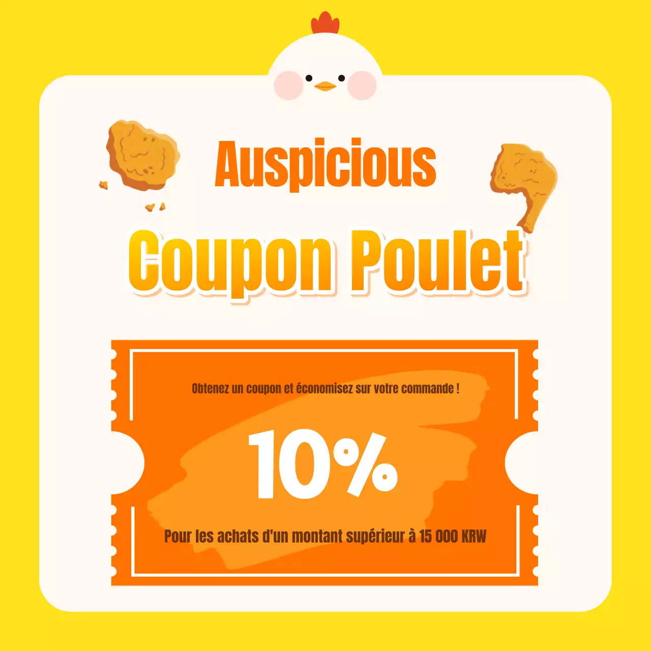 Promouvoir la bouteille orange et jaune coupons lucky day