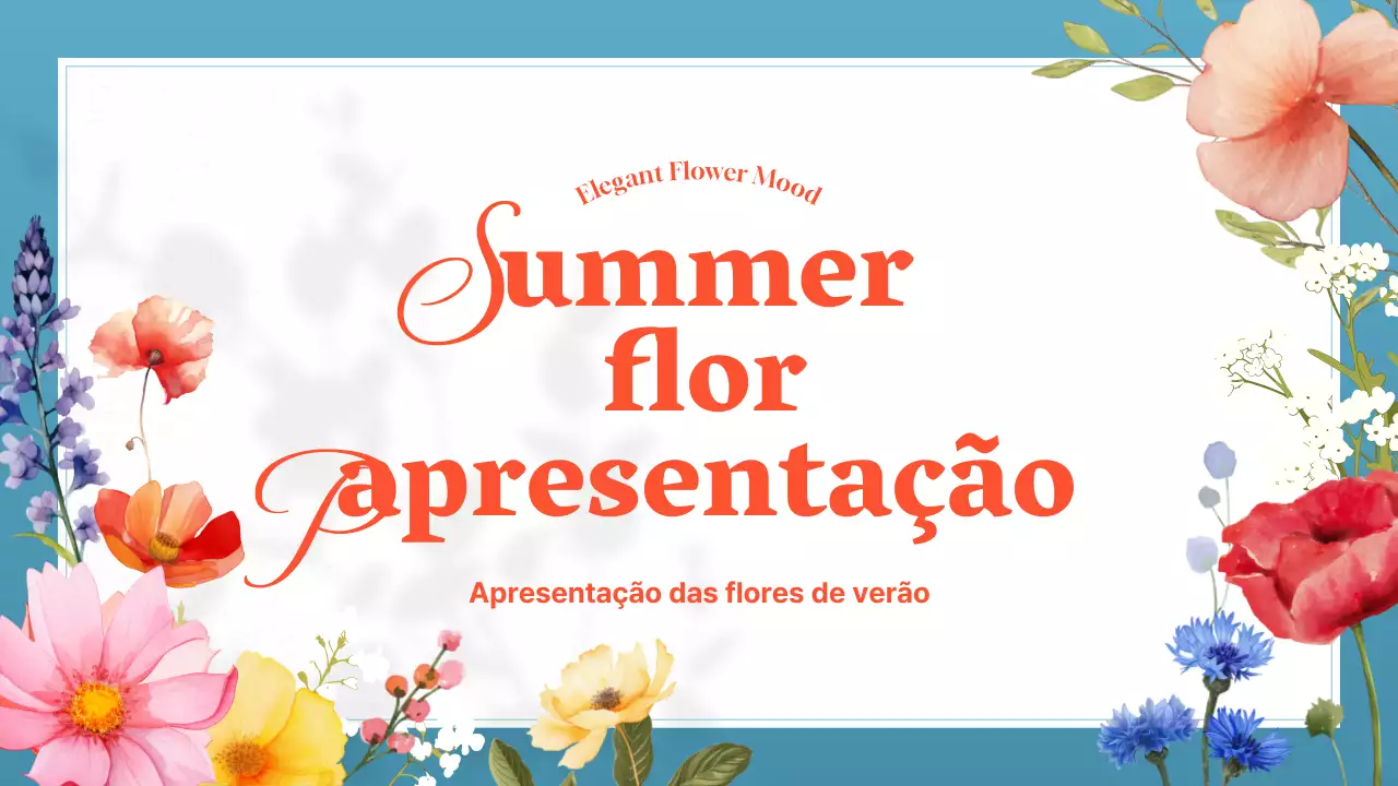 Um guia de belas flores de verão em branco e laranja