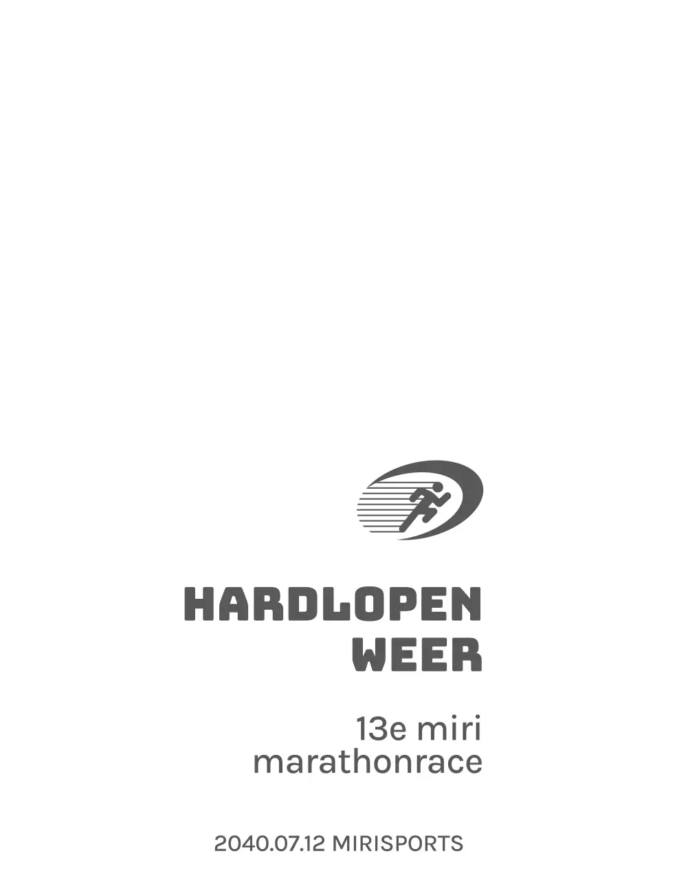 Running Crew, een dynamisch hardloopicoon in gotische stijl