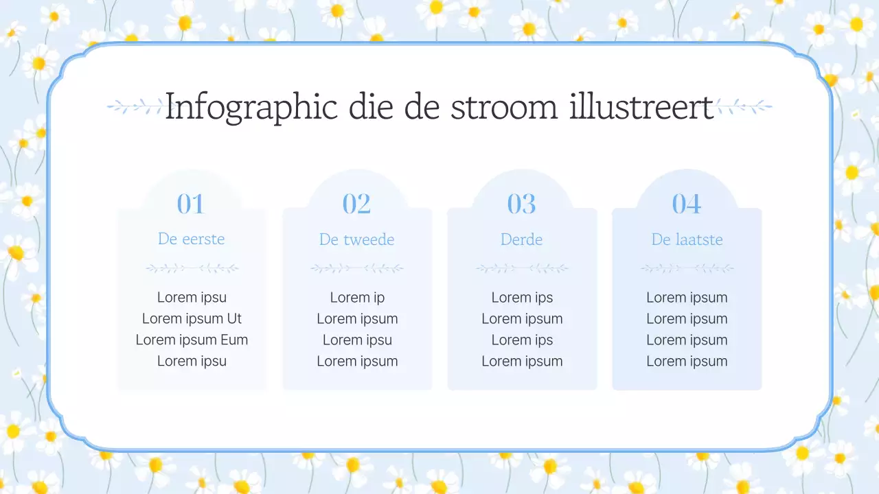 Eenvoudige zomerbloemen in lichtblauwe en gele presentatie