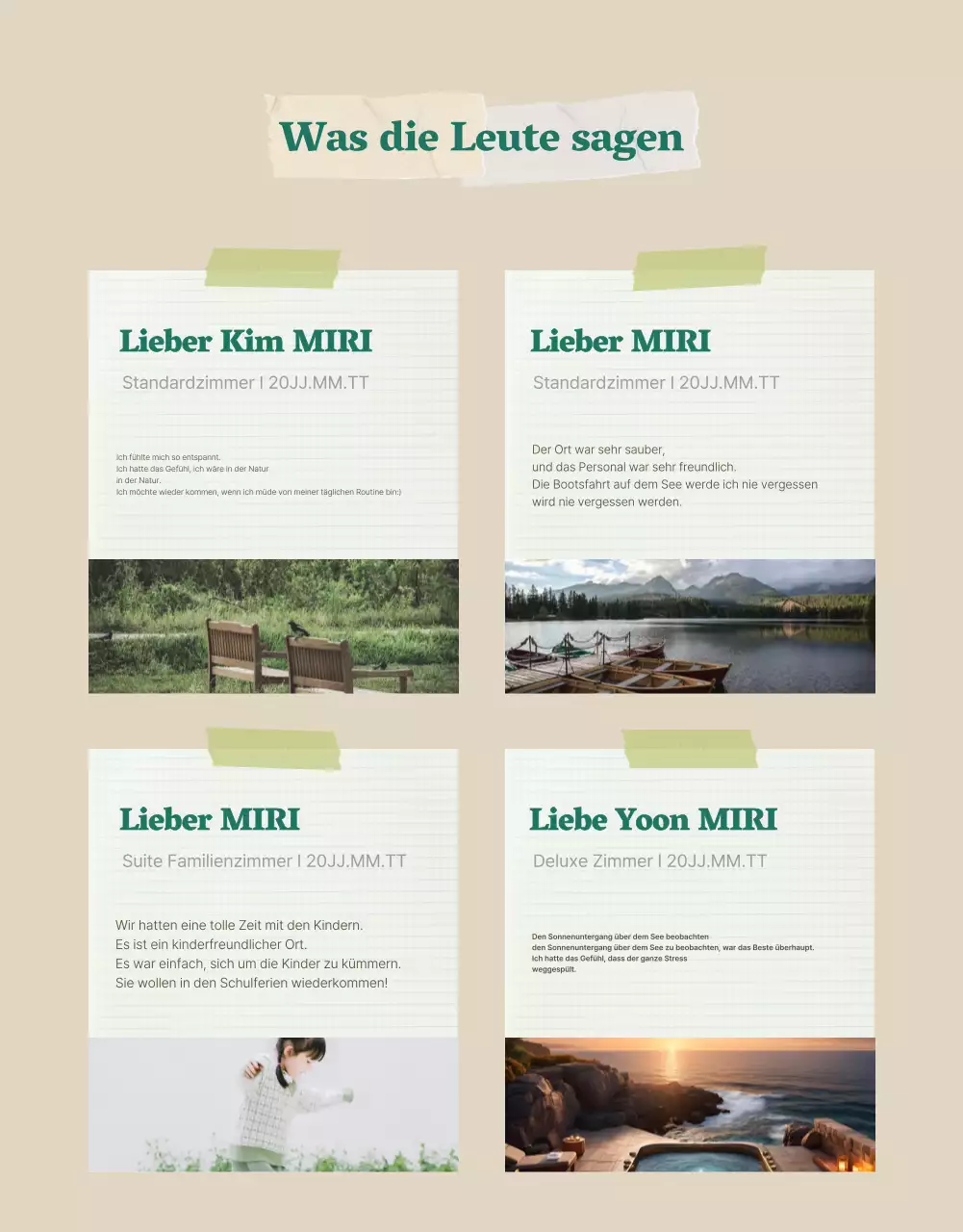 Grün und beige, eine gemütliche Sommerfrische für die Sinne