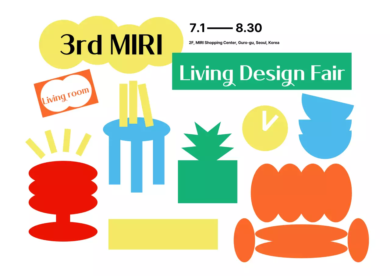 Pameran Desain Hidup dengan grafis furnitur sederhana