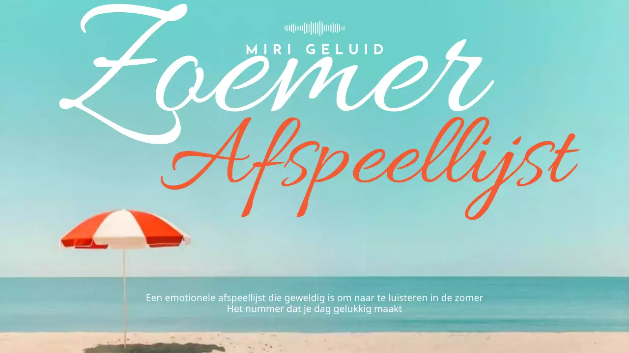 Eenvoudige, op de zomer geïnspireerde afspeellijsthoes in mint en oranje