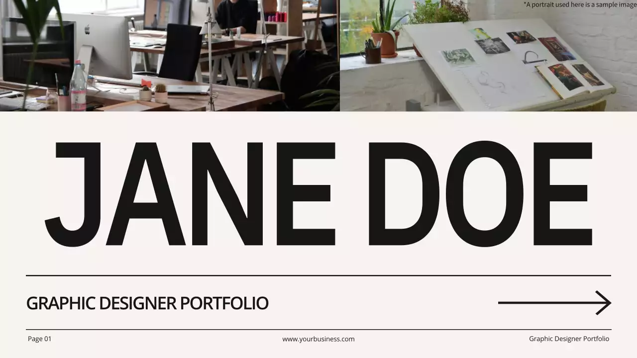 Black Modern Portfolio Resume Presentation