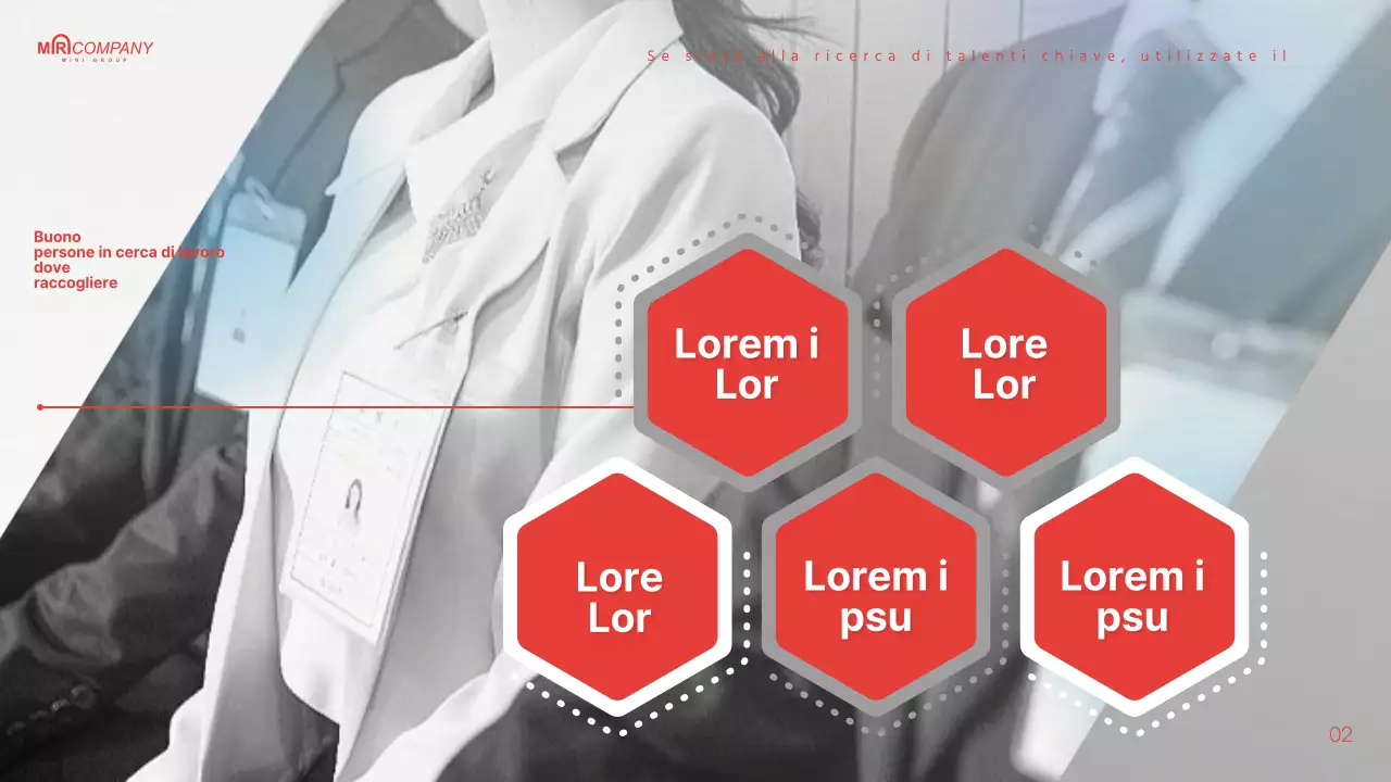 Proposta di headhunting evidenziata in azzurro e rosso