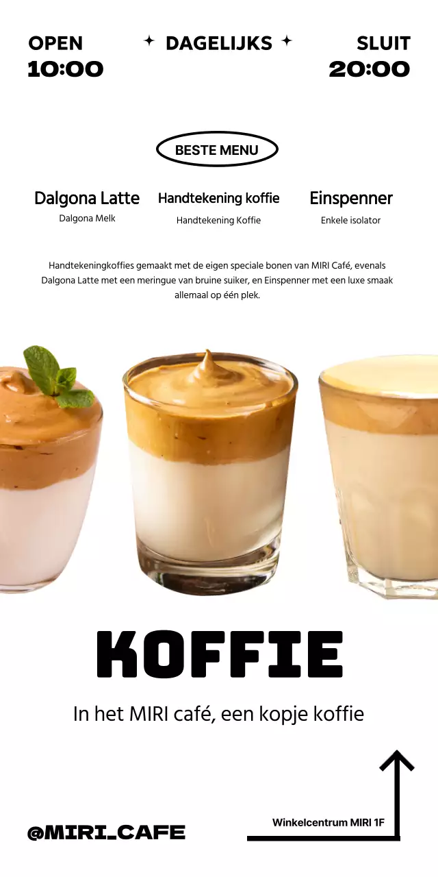 Promoot je cafémenu in een moderne stijl