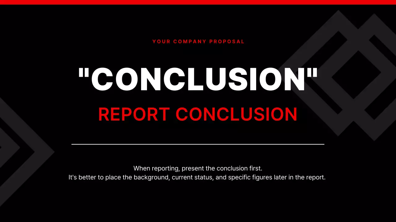 A simple corporate presentation in red and black