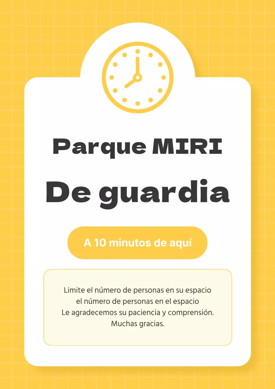 Sencillos anuncios de espera en amarillo y blanco