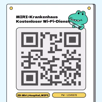 Bewerben Sie Ihren kostenlosen Wi-Fi-Dienst mit einem einfachen Farbschema in Mint und Hellblau