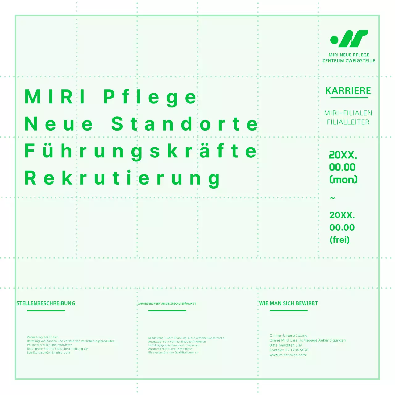 Ein einfacher, grün-weißer Leitfaden für die Einstellung von Managern