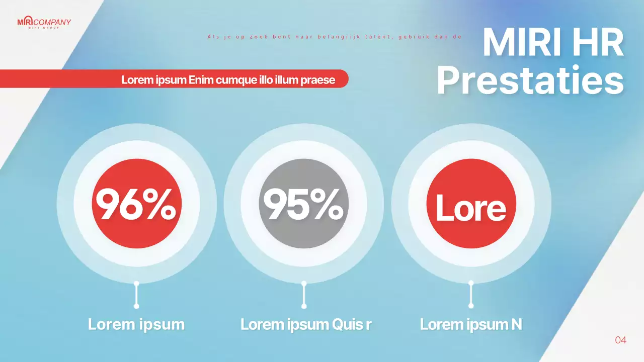 Headhunting-voorstel gemarkeerd in lichtblauw en rood
