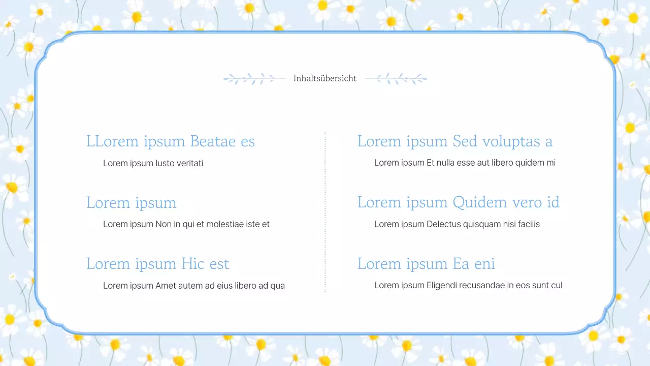 Einfache Sommerblumen in hellblauer und gelber Aufmachung