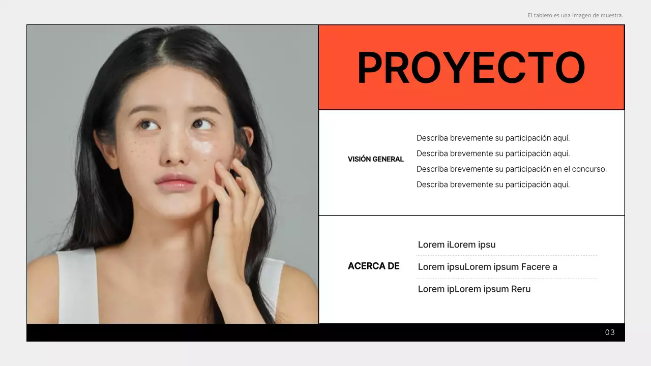 Una sencilla cartera de marketing en gris y naranja