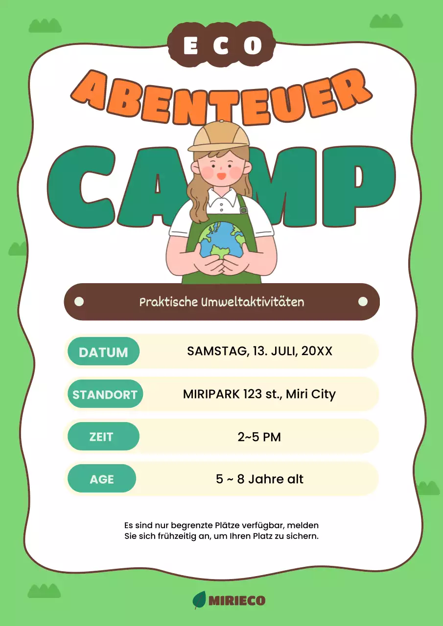 Ankündigung des Green and Orange Summer Environmental Change Camp