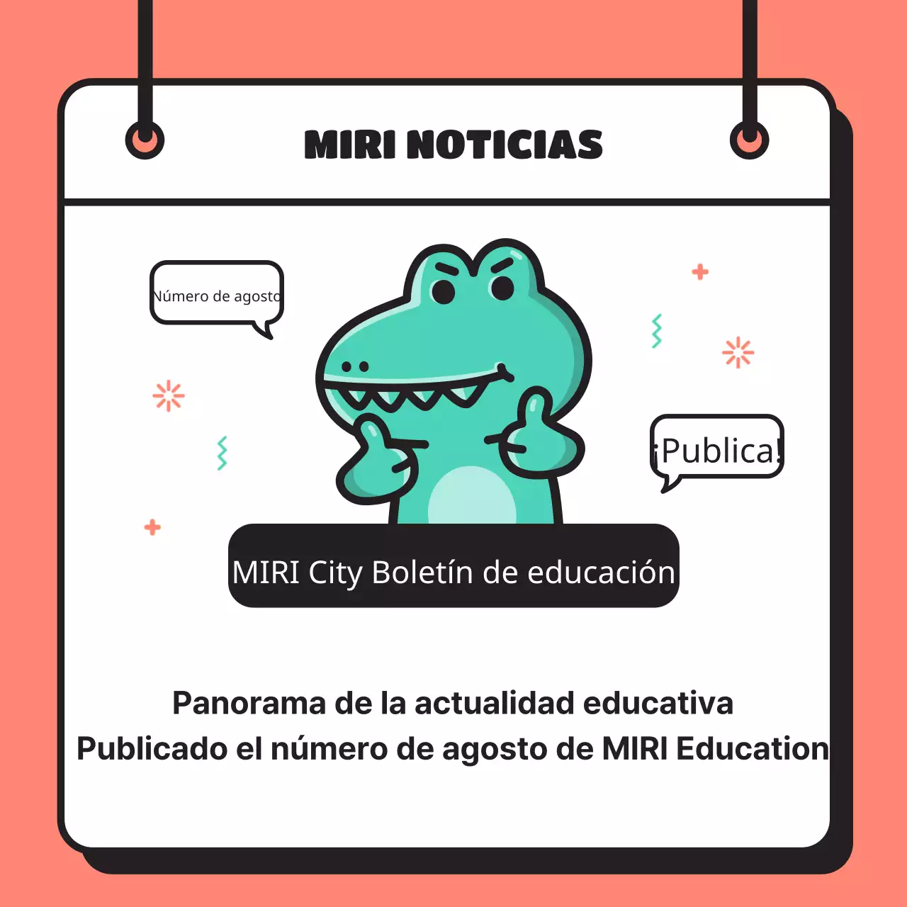 Anuncios de boletines de formación en blanco y rosa