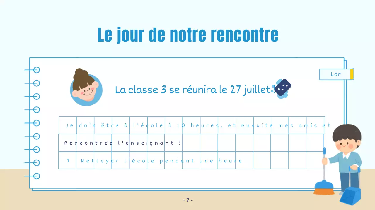 Une jolie présentation de vacances d'été bleue et beige