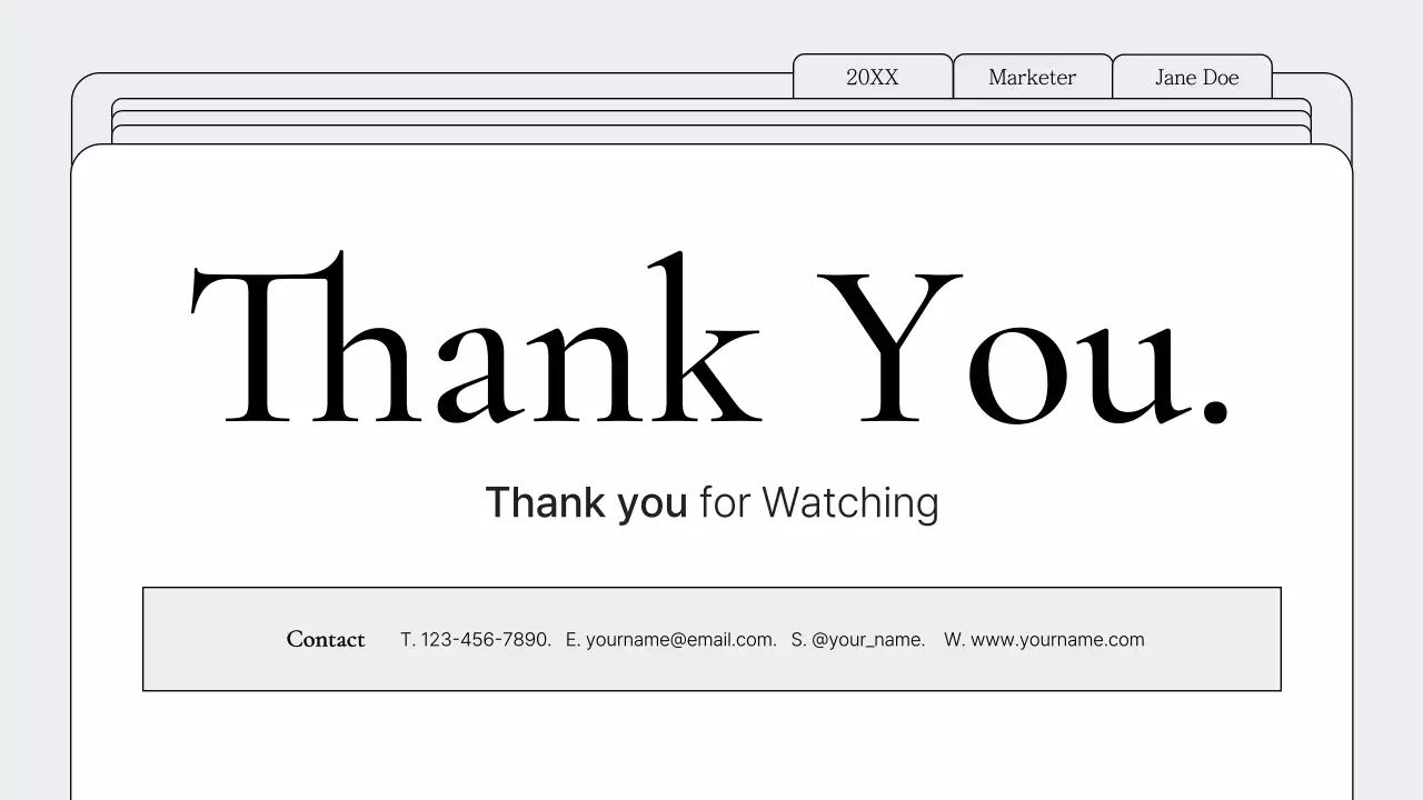 Apresentação de portfólio minimalista cinza
