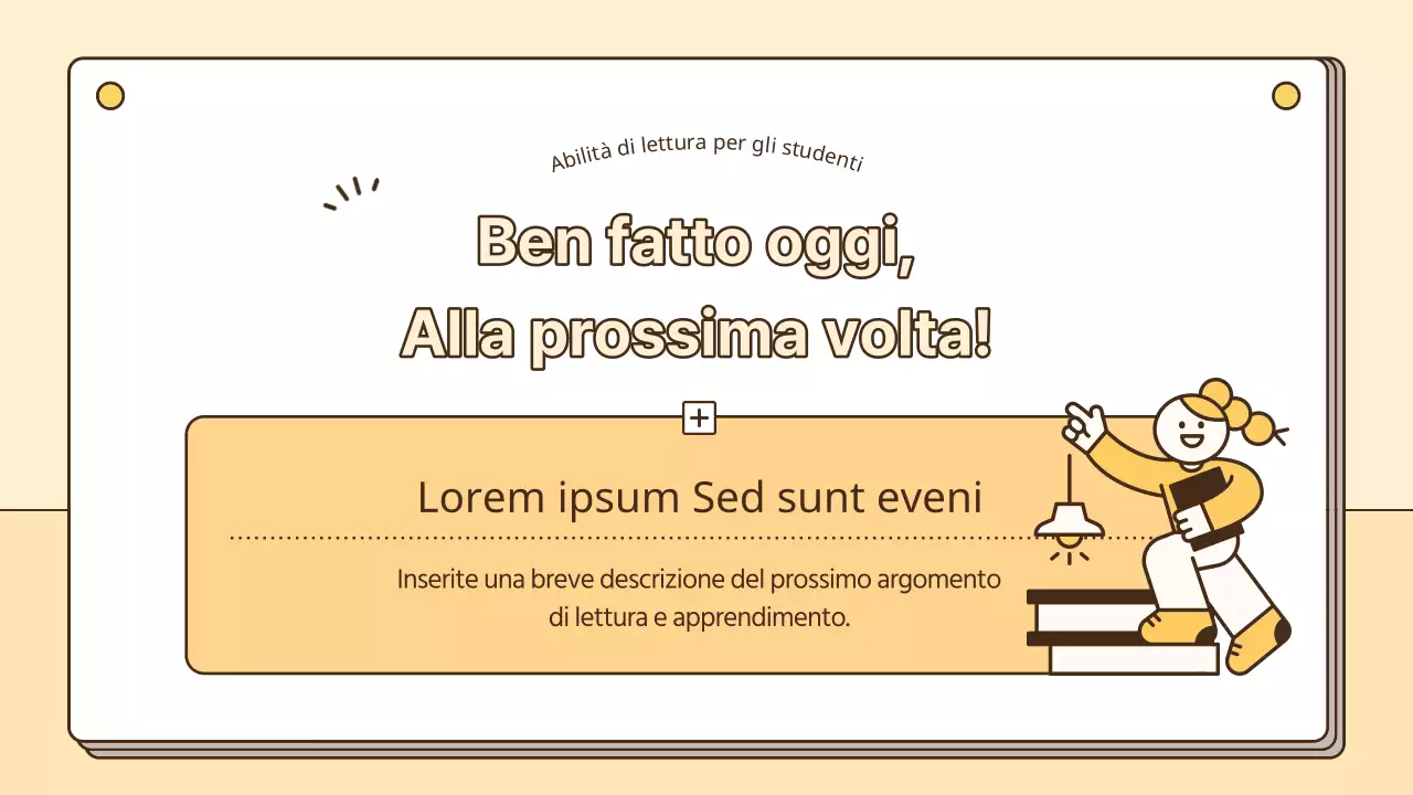 Risorse per le abilità di lettura per gli studenti in giallo e bianco