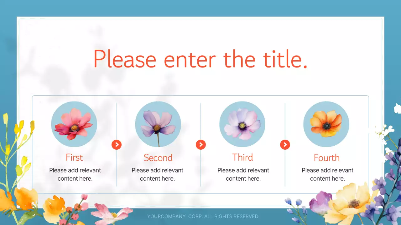 Blue Elegant Flower Presentation