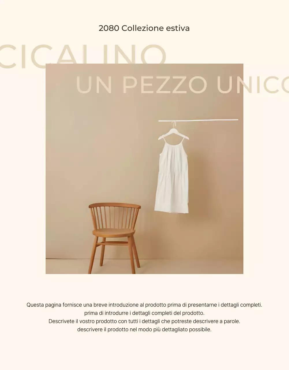 Semplice annuncio di moda in beige