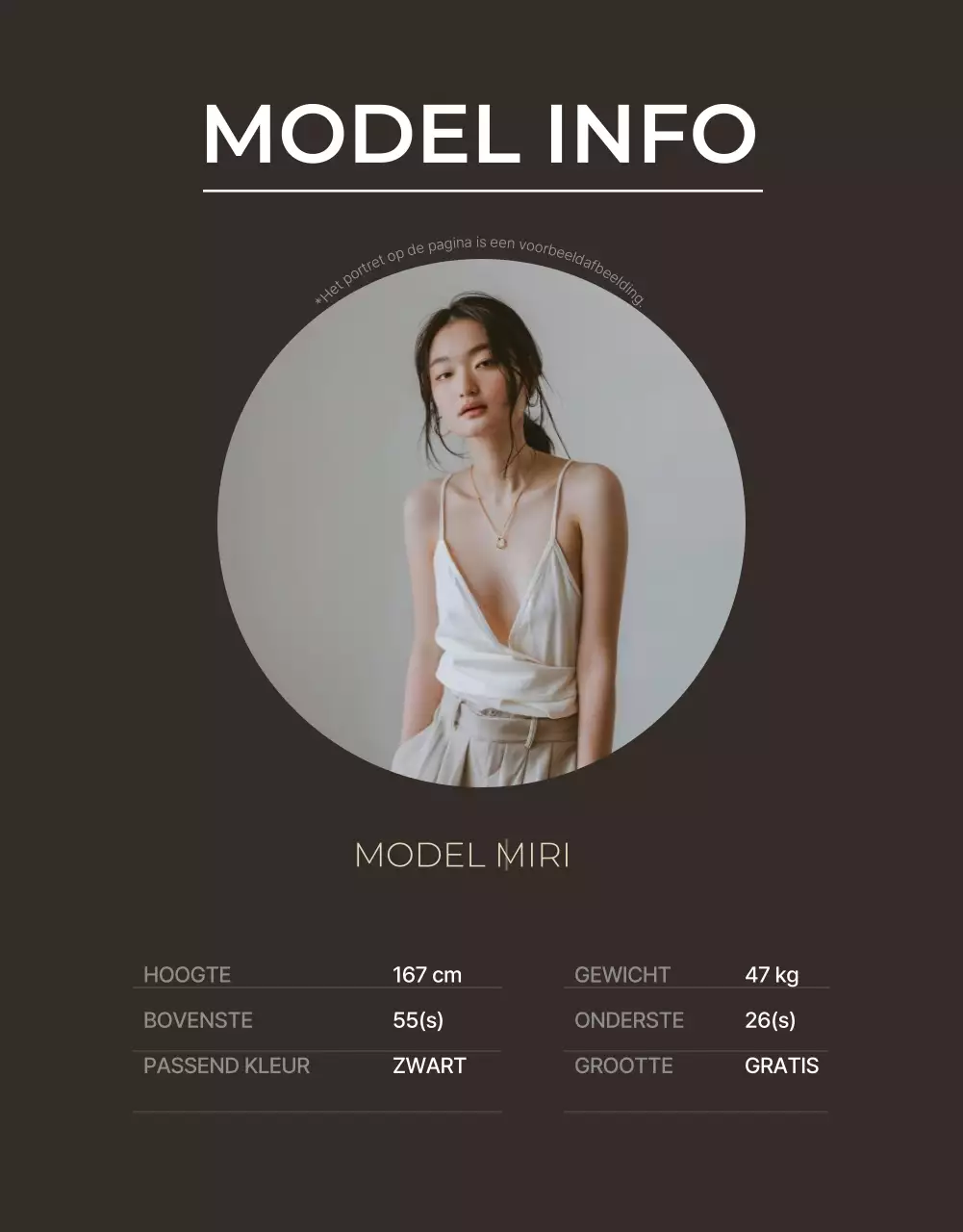 Eenvoudige mode-advertentie in beige