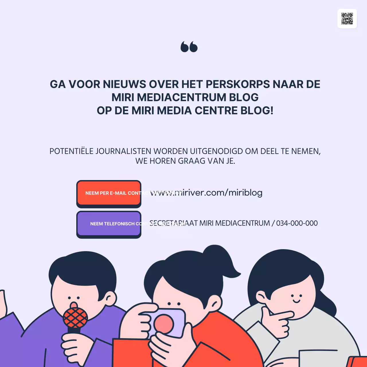 Bevorder de werving van trendy student media journalisten in mauve en rood