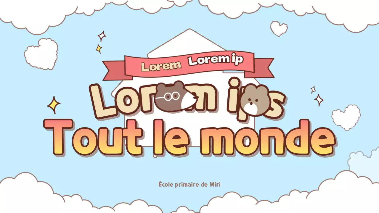 Matériel d'initiation mignon bleu clair et rose