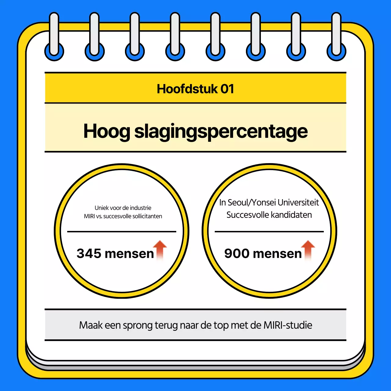Promoot je toelatingsschool met een knalblauw en geel