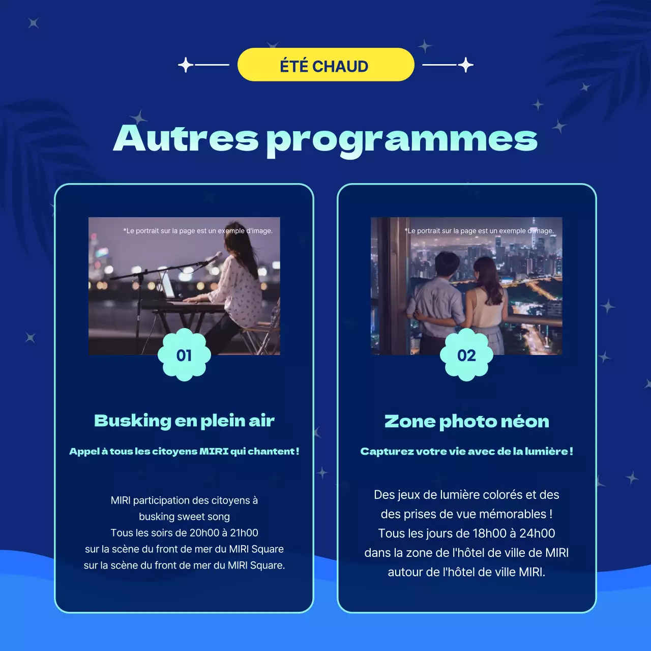 Promouvoir les fêtes de fin d'année avec des touches de bleu marine et de jaune